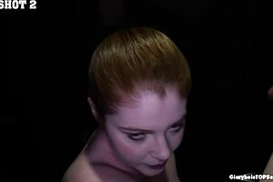 eve gulps every drop tongue out for that gloryhole finish