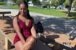 Paris Craves Deep Thrusts into Her Tight Black Pussy