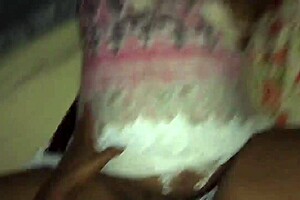 Morena moans loud on young stud's thick cock outdoor