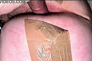 Hairy mature anal creampie gaping big cock closeup fill