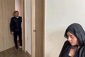 Colombian hooker bends over for priest's monster cock doggystyle cumshot