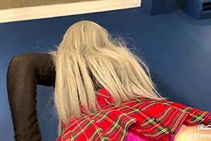 Lacy pink panties goddess smothers face with big ass bounce POV