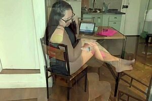 professor's monster cock barebacks hot fat student pussy wet