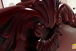 brunettes scissor orgasms in soaked shirt strip