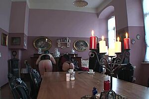 german bdsm mistress commands her big-titted slave into total submission