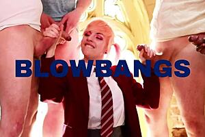 Blonde Teen 18+ in Lingerie Takes Deep Creampie Pounding