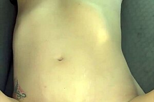 skinny young streetwalker fucked behind pickup then kneels for cum in mouth