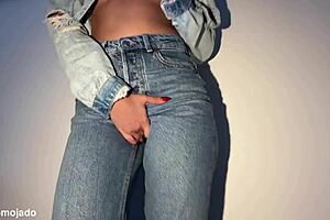 Girl Desperately Soaks Jeans in Kinky Pee Fetish