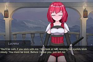 bound futanari slave submits in realms of bondage gameplay fantasy lesbian adventure