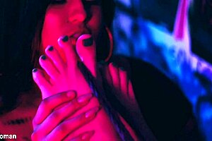 these latina redhead goddesses get horny licking feet tickling submissive toes