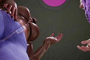 ebony beauty tempts fat old man with perfect ass