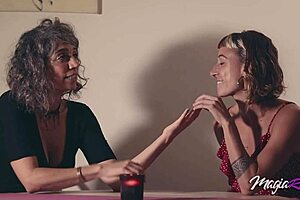 date night two girls fuck waiter in restaurant threesome! 👭🍆💦