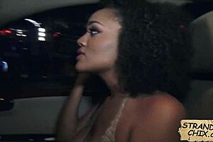 I pick up curly haired beauty Julie Kay for outdoor public fuck POV.