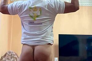 Proudly Pumped Mexican Bodybuilder Flexes Massive Muscles