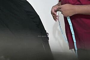 tailor sneaks feel of hijab lady's curves during blouse measurements 📏😏