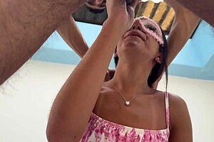 skinny brunette squirts on monster cock creampie deepthroat