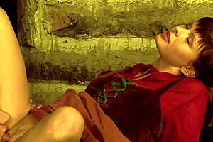 slut bends over for intense anal orgasm in the barn