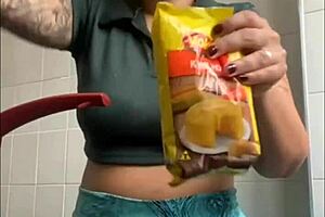 Exhibitionist Flaunts Swollen Big Pussy