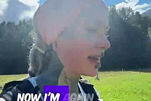 Tattooed crossdresser vibes push finish line goals inked tease