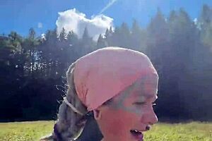 Tattooed crossdresser vibes push finish line goals inked tease