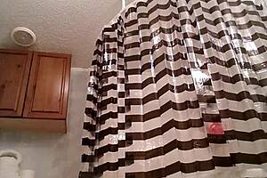 sassy babe rams monster dildo deep in her wet pussy