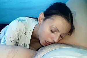 Lesbian Illusion Girls Lick Pussy In Rainy Tent