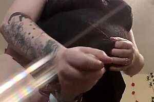 Strap-on stroking dirty talk builds to explosive squirting climax