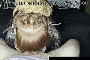 Cute Goth Cosplayer Gags on Monster Cock Facefuck