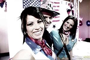 blissful joy sharing cocks with hot chick