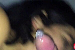 come get this hot latina milf blowjob drains every drop