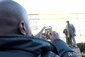 Hotwife Jenifer Red Shoves Big Black Cock Deep in Ass Before Creampie Cuckold Fill