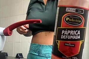 Exhibitionist Flaunts Swollen Big Pussy