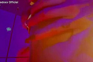 Huge OILED Redhead Teases FAT Tits Pierced Nipples