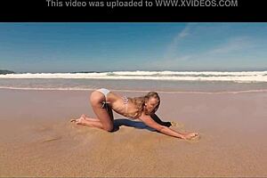 Sasha Ikeyeva Bikini Ass On Beautiful Spanish Doninos Beach