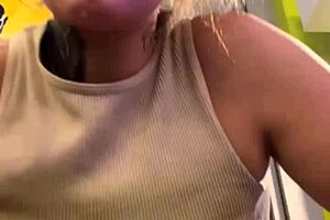 whoops didn't notice my sweaty shirt went see through at the gym total tease