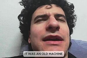 Skinny dude unloads monster cumshot on client machine