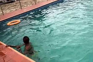 After pool fun, you wanna see me fuck this fat curvy oiled bitch to cumshot?