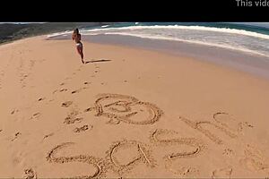 Sasha Ikeyeva Bikini Ass On Beautiful Spanish Doninos Beach