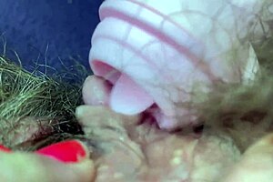 check out this big clit hairy pussy up close