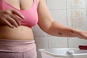 i squeeze into tight shorts splitting my swollen pussy for neighbor