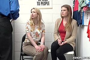 shoplifter ashley lane bends over office desk for hard doggystyle