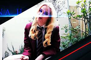 two british college teens suck huge cock then snowball the hot cum right?