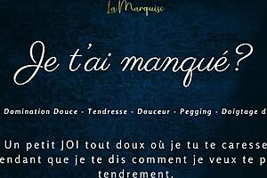 French domme pegs sub with joi while taunting missed cravings