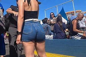Wow, That Big Ass Bursting Out Jeans Publicly!