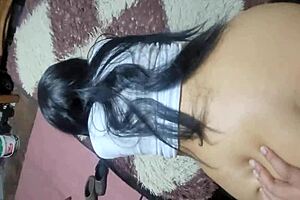 Homemade latina teen student creampies classmate raw post gym mirror fuck