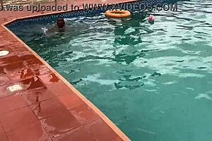 After pool fun, you wanna see me fuck this fat curvy oiled bitch to cumshot?