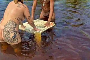 adventurous couple caught bareback ass flashing wild outdoor sex in mangroves