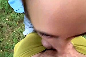 cum craving leads to sloppy forest throatfuck intrigue