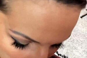 Big tits babe do sloppy blowjob rimjob cum casting