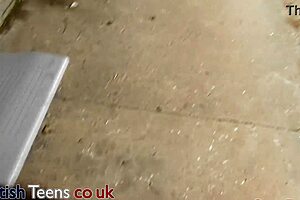 Naughty British Teen Strokes Stranger Cock at Train Station Riskily